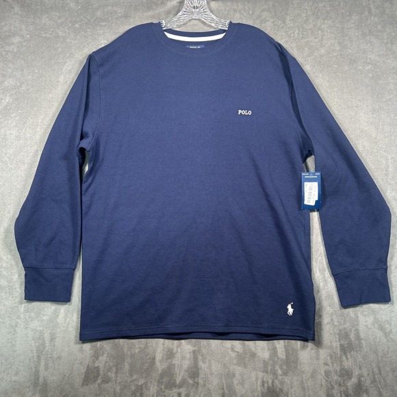 Polo Ralph Lauren Other - Polo Ralph Lauren Thermal Shirt Mens 2X Blue Waffle Knit Long Sleeve Sleepwear